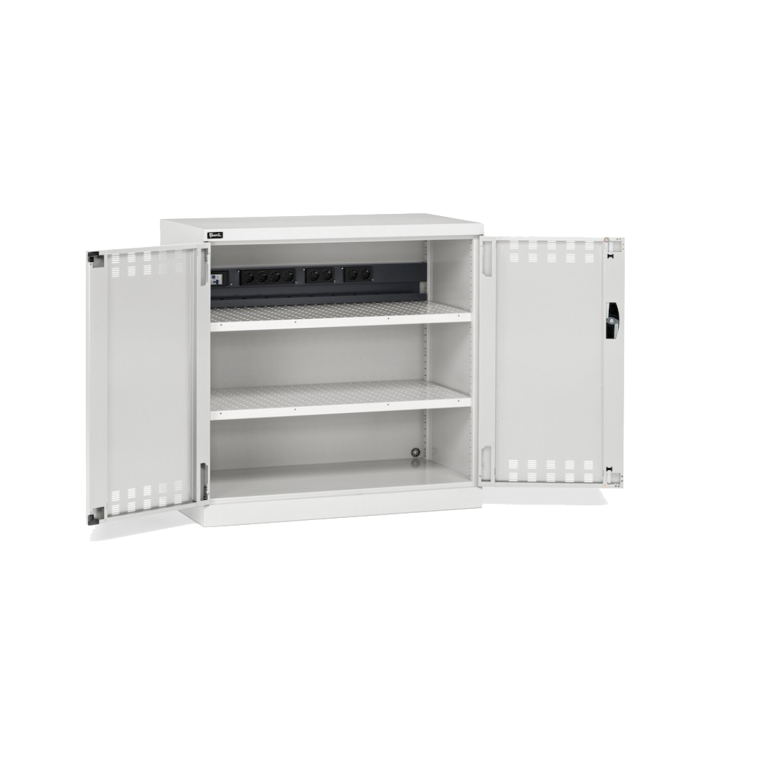 PERFOM120, Armadio con ante a battente fessurate, L1023 x P555 x H1000 mm