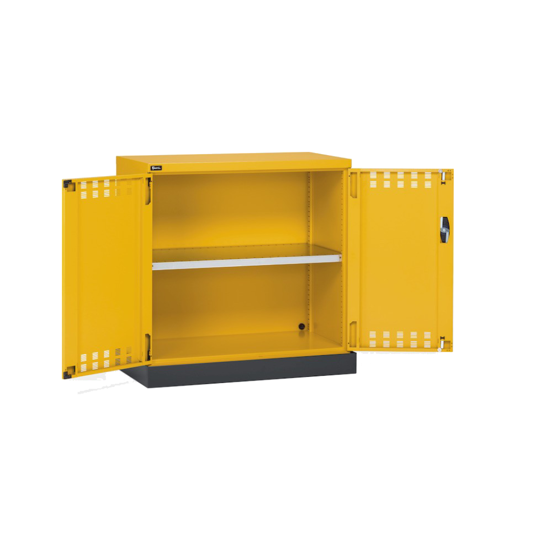 PERFOM120, Armadietto per infiammabili vernici e solventi, 1 piano, 1 vasca esterna, L1023 x P555 x H1000 mm