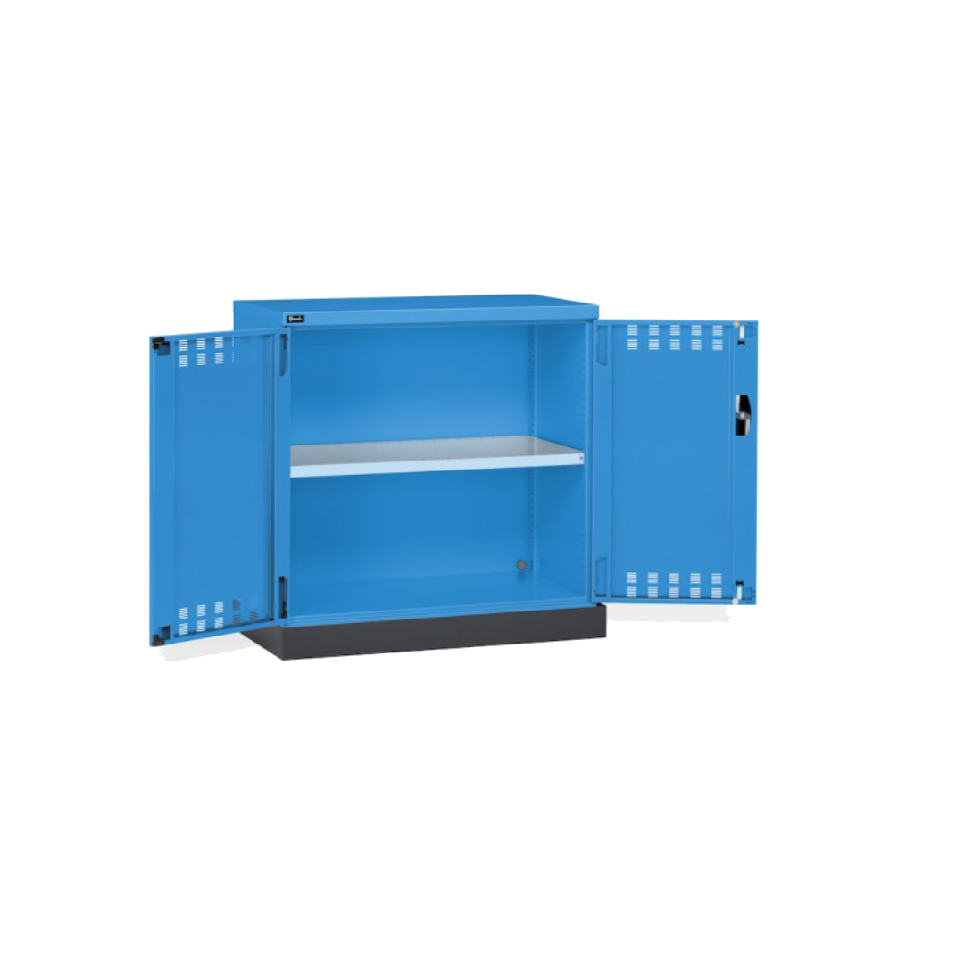 PERFOM120, Armadietto per infiammabili vernici e solventi, 1 piano, 1 vasca esterna, L1023 x P555 x H1000 mm