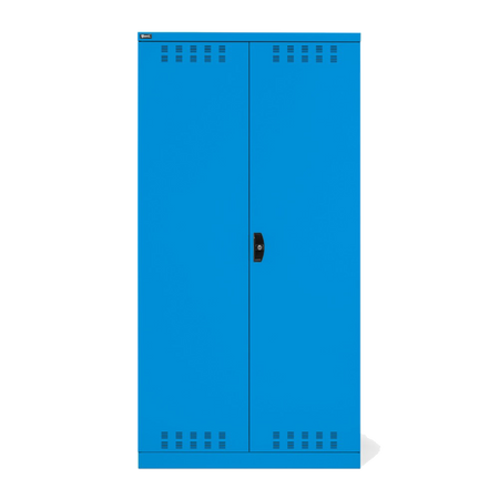 PERFOM14019, Armadio 2 ante a battente fessurate, 3 piani fessurati, 6 taniche, 1 vasca interna, L1023 x P555 x H2000 mm - Mayermoover