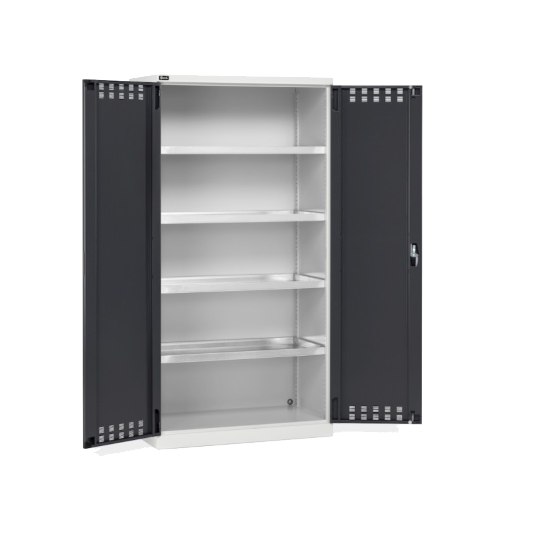 PERFOM140, Armadio 2 ante battente fessurate, 4 vasche stagne interne, L1023 x P555 x H2000 mm