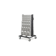 BINCART0701, Carrello con cassettiere trasparenti, 70 contenitori