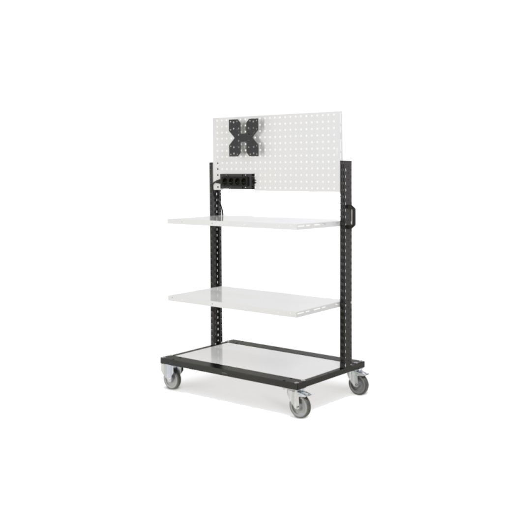 BINCART1005, Carrello scaffale componibile con pannello forato