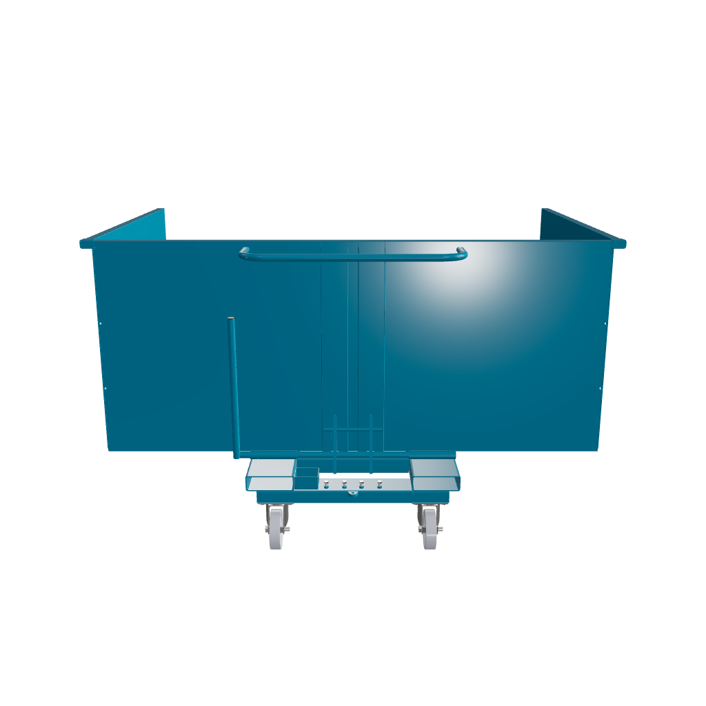 SBR2000 wheeled tipping bucket with 2000 lt capacity - RAL 2004