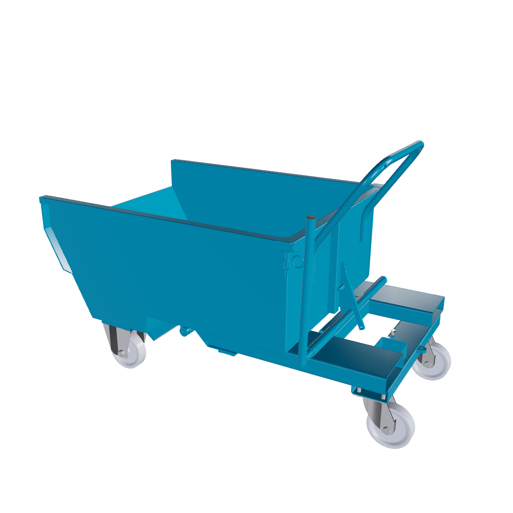 SBR300 wheeled tipping bucket with 300 lt capacity - RAL 2004
